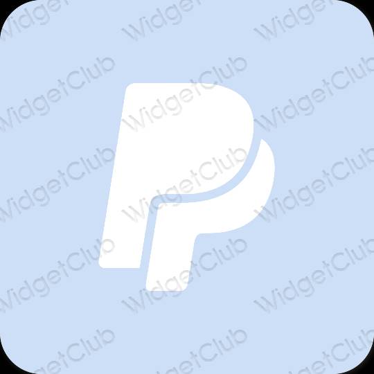 Esthétique bleu pastel Paypal icônes d'application