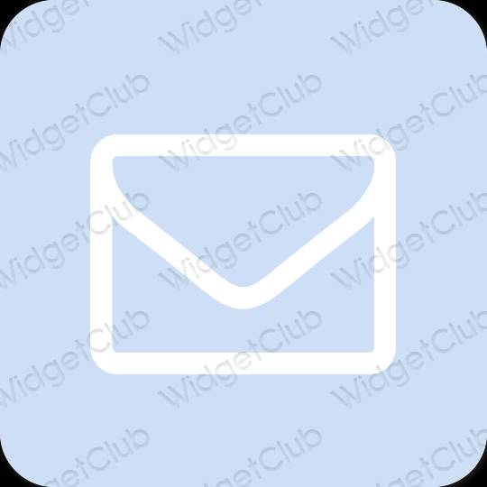 Esthétique bleu pastel Mail icônes d'application