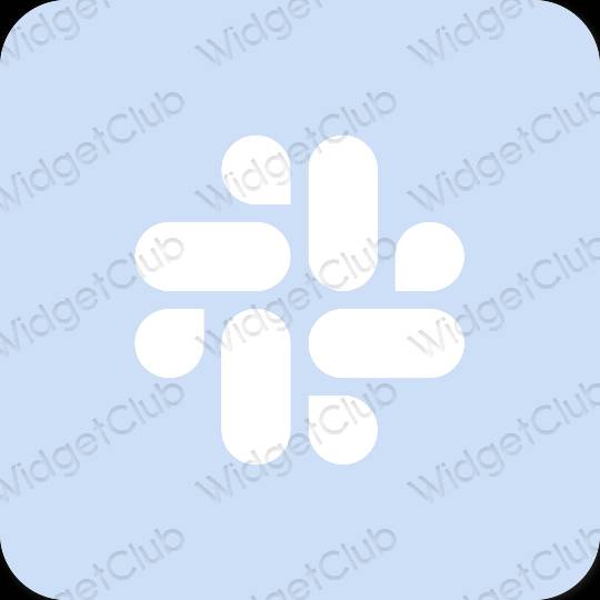 Estetic albastru pastel Slack pictogramele aplicației