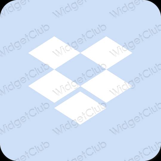 Естетичен пастелно синьо Dropbox икони на приложения