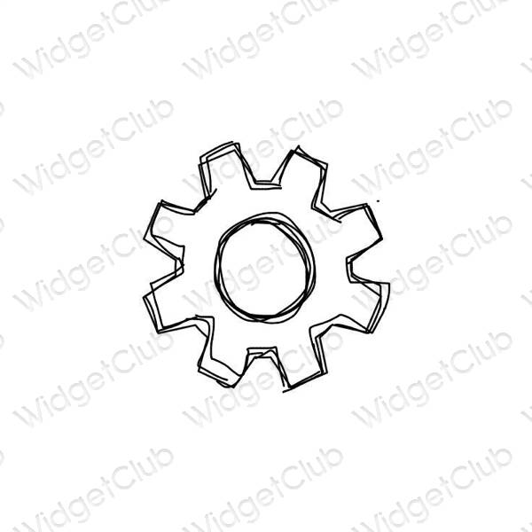 Esztétikus Settings alkalmazásikonok
