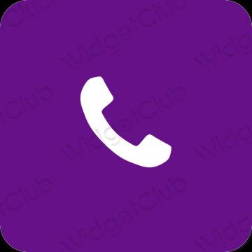Естетичен лилаво Phone икони на приложения