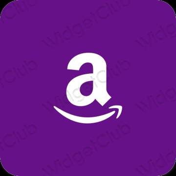 Естетичний фіолетовий Amazon значки програм