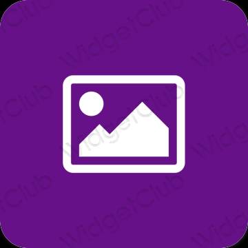 Estético púrpura Photos iconos de aplicaciones