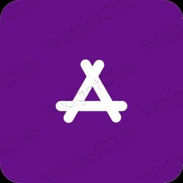 Esztétika lila AppStore alkalmazás ikonok