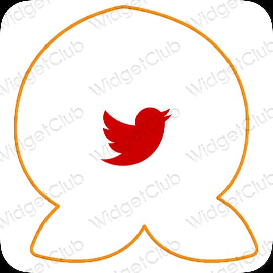 រូបតំណាងកម្មវិធី Twitter សោភ័ណភាព