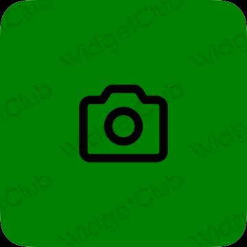 Aesthetic green Camera app icons
