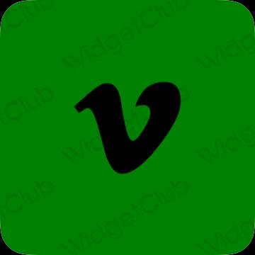 زیبایی شناسی سبز Vimeo آیکون های برنامه