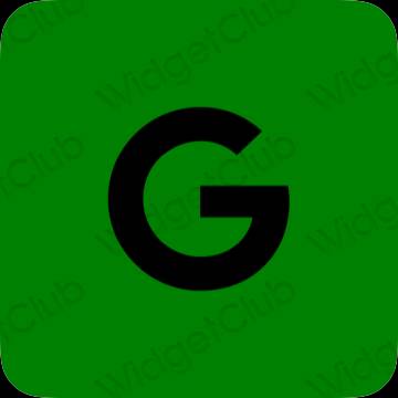 Aesthetic green Google app icons