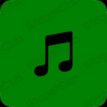 審美的 綠色 Music 應用程序圖標