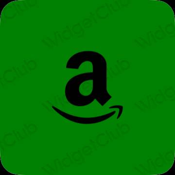 Æstetisk grøn Amazon app ikoner