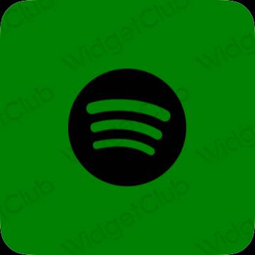 審美的 綠色 Spotify 應用程序圖標