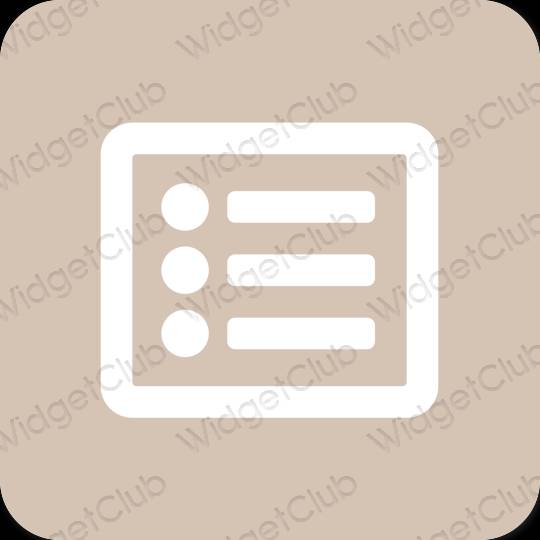 Aesthetic beige Notes app icons