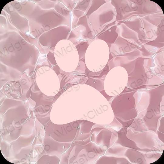 Aesthetic pastel pink CapCut app icons