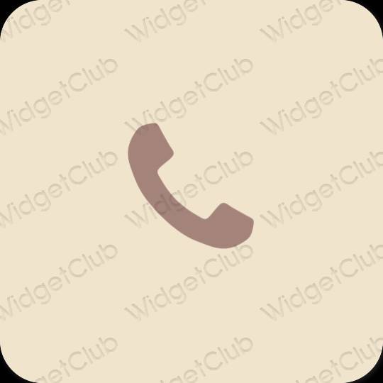 Estetico beige Phone icone dell'app