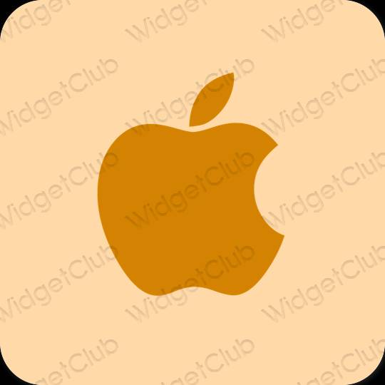 미적인 주황색 Apple Store 앱 아이콘