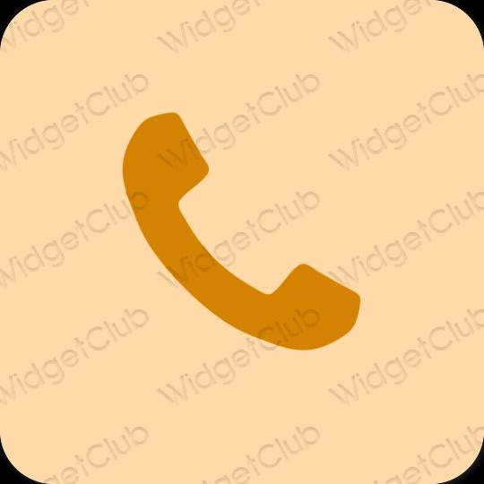 Естетичний помаранчевий Phone значки програм