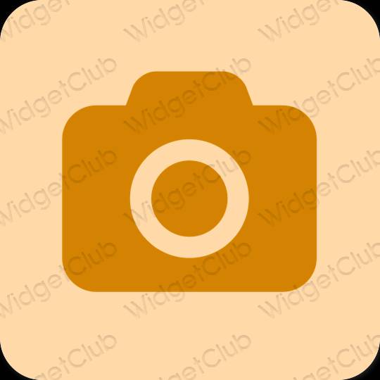 Estetisk orange Camera app ikoner