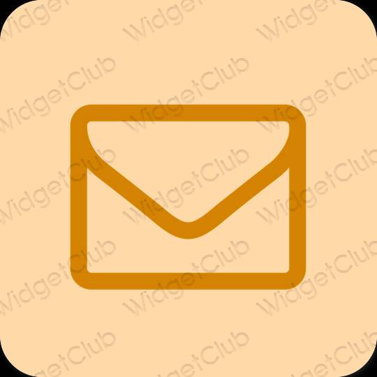 Estetyka Pomarańczowy Mail ikony aplikacji