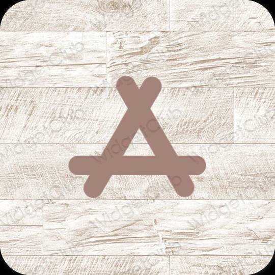 Estetisk brun AppStore app ikoner