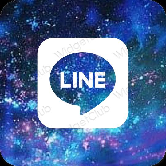 Icônes d'application LINE esthétiques