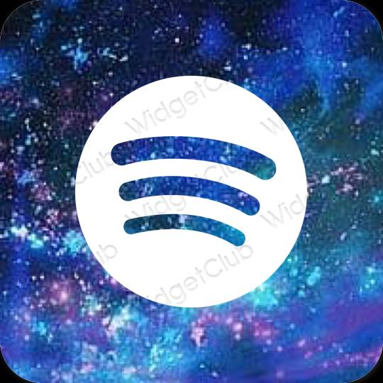 Pictograme pentru aplicații Spotify estetice