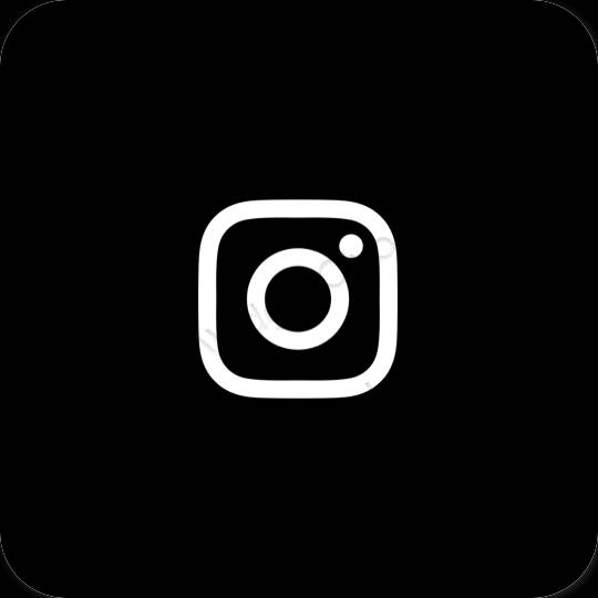 เกี่ยวกับความงาม สีดำ Instagram ไอคอนแอพ