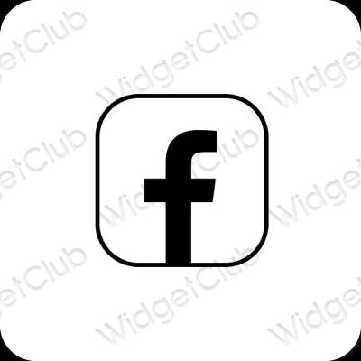 Icônes d'application Facebook esthétiques