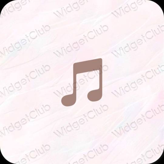Stijlvol bruin Apple Music app-pictogrammen