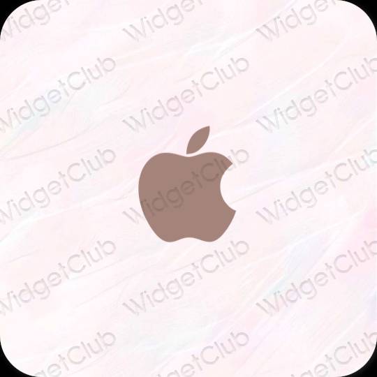 审美的 棕色的 Apple Store 应用程序图标