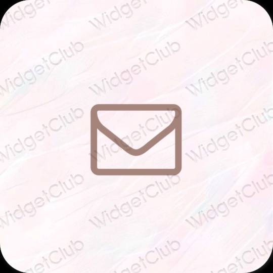 Aesthetic brown Mail app icons