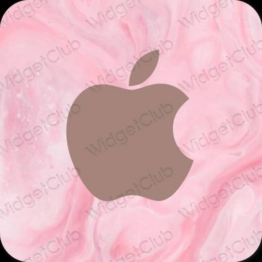 Estetické hnedá Apple Store ikony aplikácií