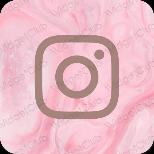 เกี่ยวกับความงาม สีน้ำตาล Instagram ไอคอนแอพ