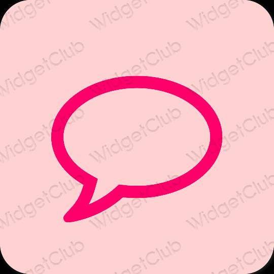 эстетический розовый Messages значки приложений