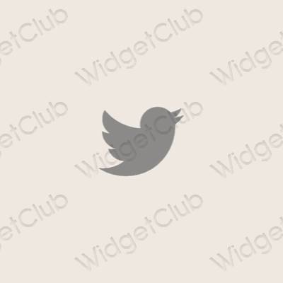 Estetyczne Twitter ikony aplikacji