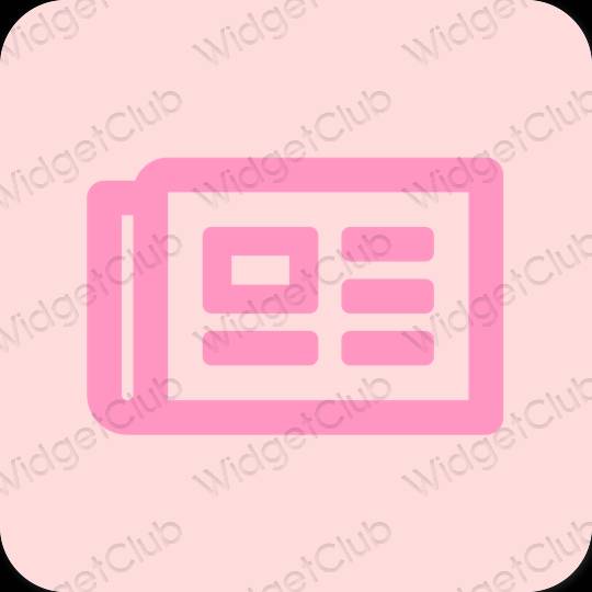 Estetski pastelno ružičasta Google ikone aplikacija