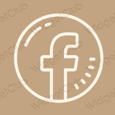 Estetický oranžový Facebook ikony aplikací