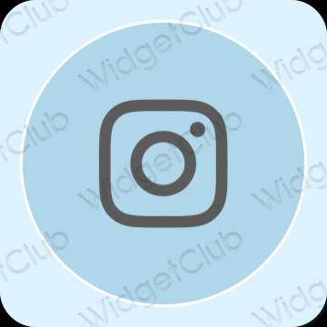 Stijlvol pastelblauw Instagram app-pictogrammen