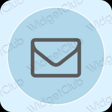 Stijlvol pastelblauw Mail app-pictogrammen