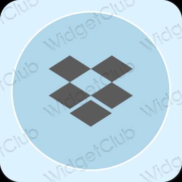 Estetico blu pastello Dropbox icone dell'app