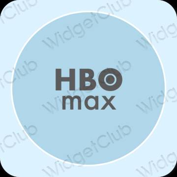 Estetski pastelno plava HBO MAX ikone aplikacija