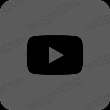 Естетски сива Youtube иконе апликација