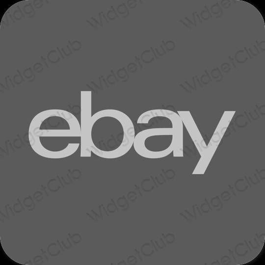 Aesthetic gray eBay app icons