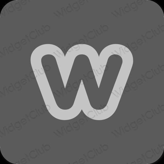 Estetisk grå Weebly app ikoner