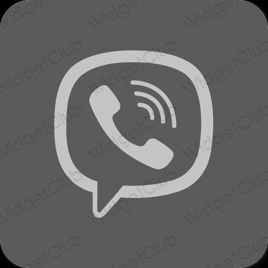 Estetico grigio Viber icone dell'app