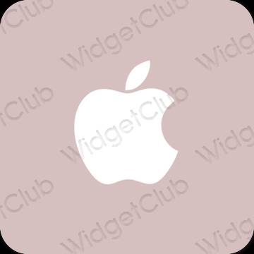 Aesthetic pastel pink Apple Store app icons