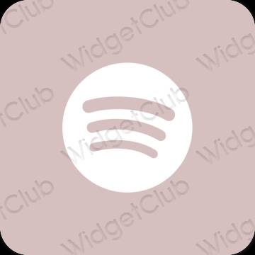 Estetico rosa pastello Spotify icone dell'app