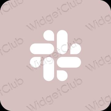 Aesthetic pink Slack app icons