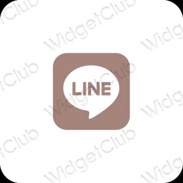 Esthetische LINE app-pictogrammen