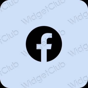 Æstetisk lilla Facebook app ikoner